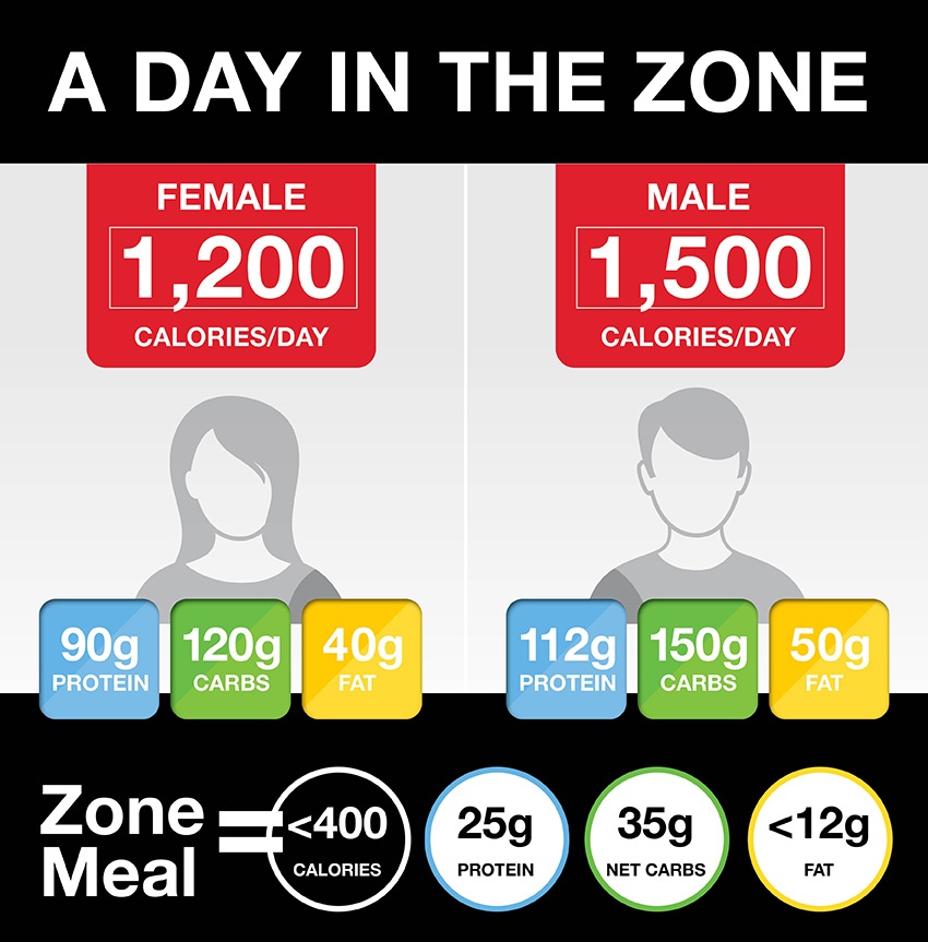 zone diet blocks