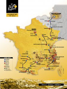 Tour de France Map Route