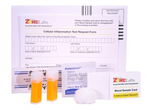 Everything inside the Zone Cellular Inflammation Test Kit.